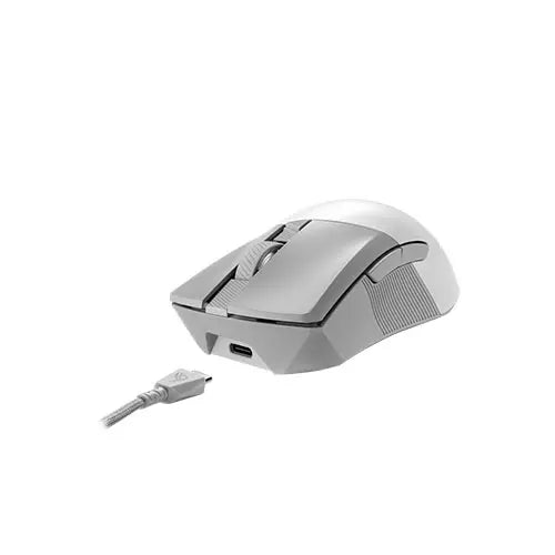 Asus ROG Gladius III Wireless/Bluetooth/USB Aimpoint Gaming Mouse, 36000 DPI, Swappable Switches, 0 Click Latency, RGB, Mouse Grip Tape, White - HONORABLE VETERANS SOLUTIONS
