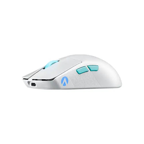 Asus ROG Harpe Ace Aim Lab Edition Gaming Mouse, Wireless/Bluetooth/USB, Synergistic Software, RGB, Mouse Grip Tape, White - HONORABLE VETERANS SOLUTIONS
