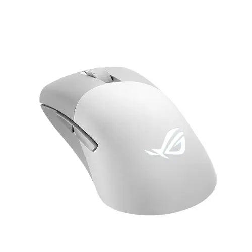 Asus ROG Keris AimPoint Wired/Wireless/Bluetooth Optical Gaming Mouse, 36000 DPI, Swappable Switches, RGB, Mouse Grip Tape, White - HONORABLE VETERANS SOLUTIONS