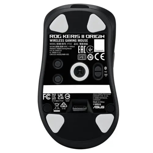 Asus ROG Keris II Origin Wireless Lightweight RGB Gaming Mouse, Wired/Wireless/Btooth, AimPoint Pro Sensor, Push-Fit Switch Socket, 42000 DPI, Black - HONORABLE VETERANS SOLUTIONS