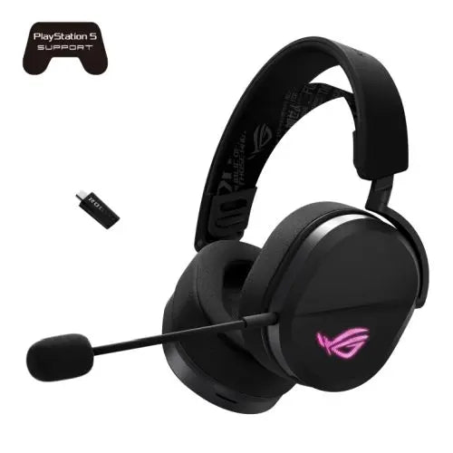 Asus ROG Pelta Tri-Mode RGB Wireless Lightweight Gaming Headset, 2.4GHz/Btooth/USB-C, 50mm Titanium Drivers, 10mm Super-Wideband Mic - HONORABLE VETERANS SOLUTIONS