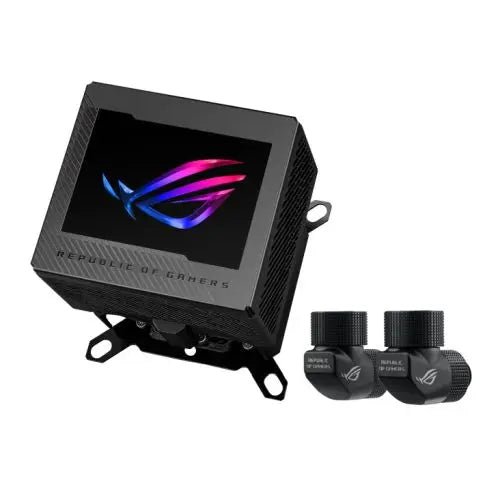 Asus ROG Ryujin III WB CPU Water Block, Full-Colour 3.5" LCD Customisable Screen, Embedded VRM Fan, Black - HONORABLE VETERANS SOLUTIONS