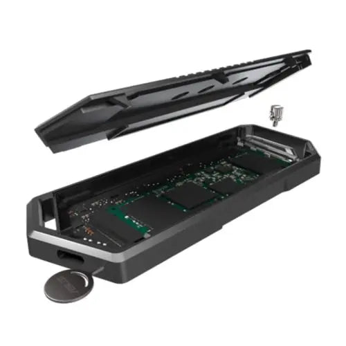 Asus ROG STRIX ARION LITE M.2 NVMe SSD Caddy, USB 3.2 Gen2 Type-C, Aluminium, Thermal Pads, RGB Lighting - HONORABLE VETERANS SOLUTIONS