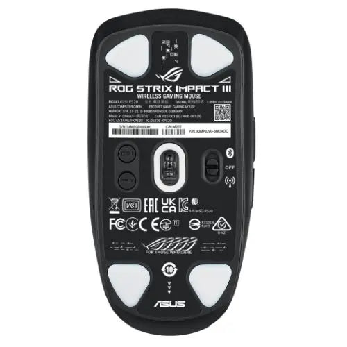 Asus ROG Strix Impact III Wireless/Bluetooth Ultralight Gaming Mouse, 36000 DPI, ROG AimPoint Sensor, SpeedNova, RGB Lighting - HONORABLE VETERANS SOLUTIONS