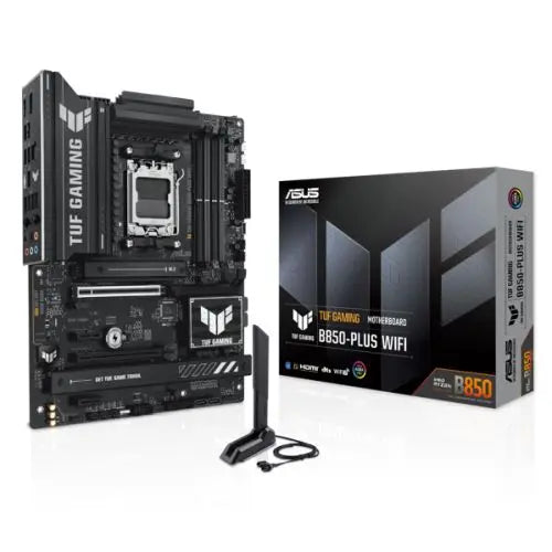 Asus TUF GAMING B850-PLUS WIFI, AMD B850, AM5, ATX, 4 DDR5, HDMI, DP, Wi-Fi 7, 2.5G LAN, RGB, 3x M.2 - HONORABLE VETERANS SOLUTIONS