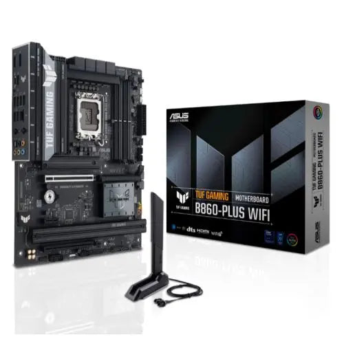 Asus TUF GAMING B860-PLUS WIFI, Intel B860, 1851, ATX, 4 DDR5, HDMI, DP, USB 20Gbps, Wi-Fi 7, 2.5G LAN, RGB, 3x M.2 - HONORABLE VETERANS SOLUTIONS