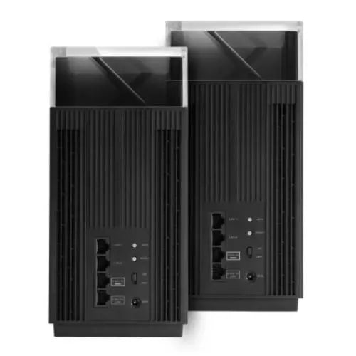 Asus (ZenWiFi Pro XT12) AX11000 Tri-Band Mesh Wi-Fi 6 Routers, 2 Pack, AiMesh Tech, 2.5G WAN, 2.5G LAN, 2x GB LAN, OFDMA, MU-MIMO - HONORABLE VETERANS SOLUTIONS