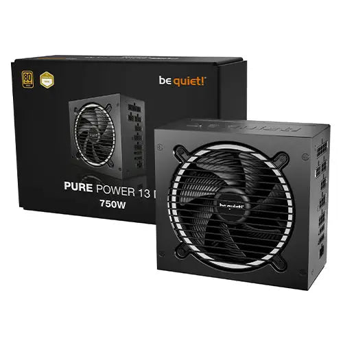 Be Quiet! 750W Pure Power 13 M PSU, Fully Modular, Semi-Passive Fan, 80+ Gold, ATX 3.1, PCIe 5.1 - HONORABLE VETERANS SOLUTIONS