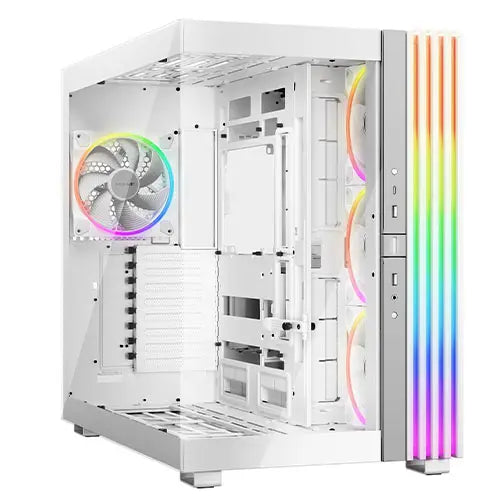 Be Quiet! Light Base 900 FX ARGB Gaming Case w/ Glass Front & Side, E-ATX, Invertible, 4x ARGB Fans, 3M ARGB Strip & Controller, USB-C, Asus BTF Compatible, White - HONORABLE VETERANS SOLUTIONS