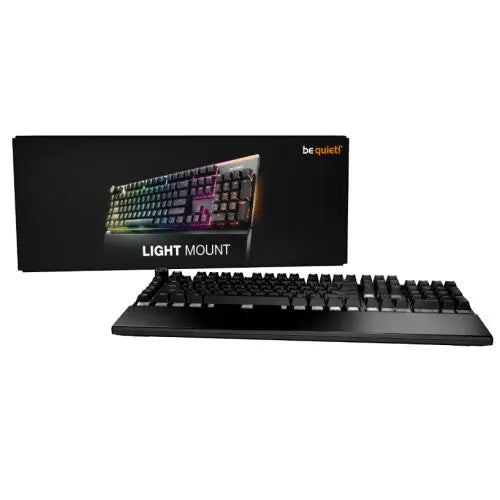 Be Quiet! Light Mount Silent Linear RGB Mechanical Keyboard, 3D Media Wheel, 5 Macro Keys, Sound-Proofing, Black - HONORABLE VETERANS SOLUTIONS