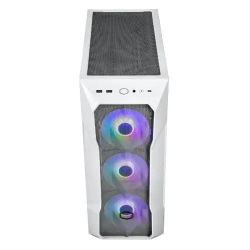 Cooler Master MasterBox TD500 Mesh V2 Gaming Case w/ Glass Side, E-ATX, 3x ARGB Fans, ARGB Fan Hub, FineMesh Front, USB-C, White - HONORABLE VETERANS SOLUTIONS
