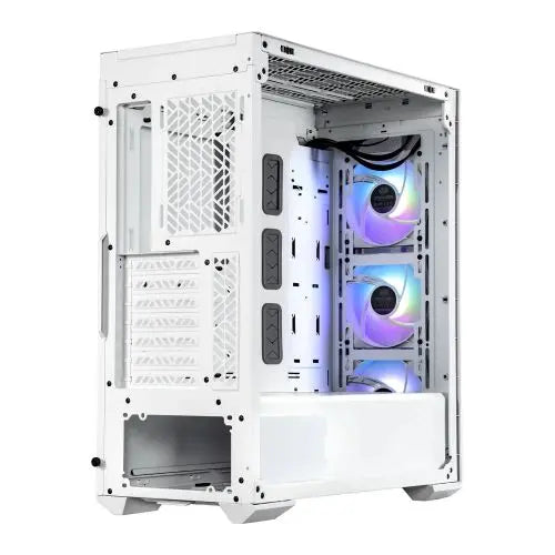 Cooler Master MasterBox TD500 Mesh V2 Gaming Case w/ Glass Side, E-ATX, 3x ARGB Fans, ARGB Fan Hub, FineMesh Front, USB-C, White - HONORABLE VETERANS SOLUTIONS
