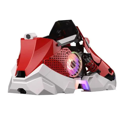 Cooler Master Sneaker X Mini ITX ARGB Case, 360mm AIO Cooler, 850W PSU & 1x PWM Fan Included, ARGB Controller, Classic Red - HONORABLE VETERANS SOLUTIONS