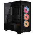 Corsair 3500X LX-R ARGB Gaming Case w/ Glass Side & Front, E-ATX, 3x Reverse ARGB Fans, iCUE LINK Hub, USB-C, Asus BTF Compatible, Black - HONORABLE VETERANS SOLUTIONS