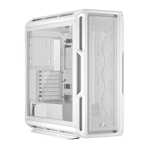 Corsair 5000T Gaming Case w/ Glass Side, E-ATX, No Fans, USB-C, Asus BTF Compatible, White - HONORABLE VETERANS SOLUTIONS