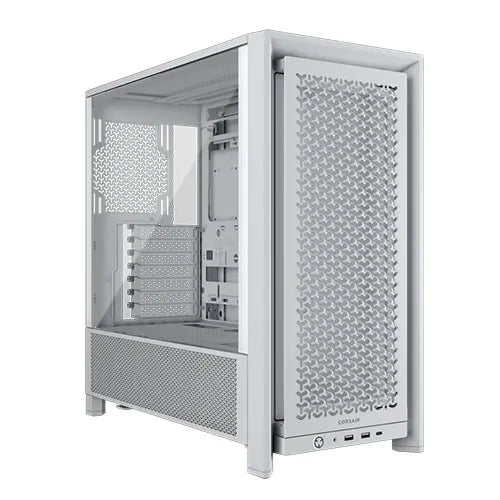 Corsair FRAME 4000D Modular Gaming Case w/ Glass Side, E-ATX, No Fans, InfiniRail Fan Mounting, USB-C, Asus BTF Compatible, White - HONORABLE VETERANS SOLUTIONS