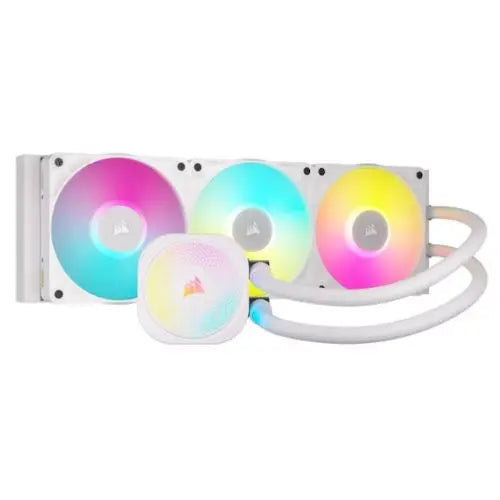 Corsair iCUE LINK TITAN 360 RX RGB Liquid CPU Cooler, RX120 RGB Magnetic Dome Fans, 20 LED Pump Head, iCUE LINK Hub Included, White - HONORABLE VETERANS SOLUTIONS