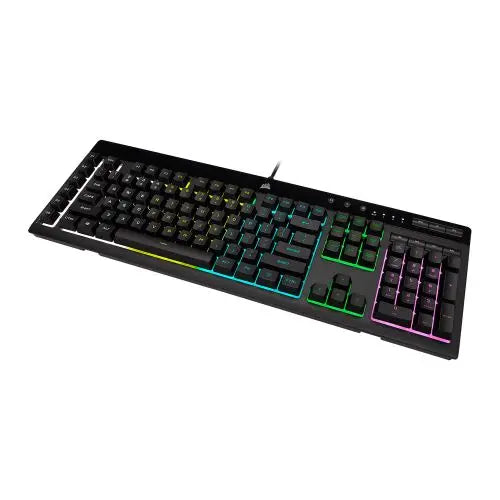 Corsair K55 RGB PRO Membrane Gaming Keyboard, USB, 5-Zone RGB, 12-Key Rollover, Anti-Ghosting, 6 Macros, IP42 - HONORABLE VETERANS SOLUTIONS