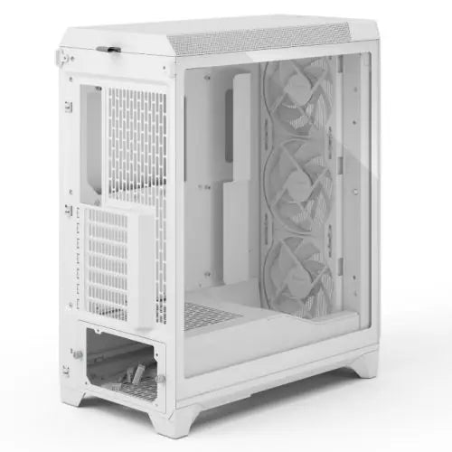 Fractal Design Meshify 3 (White TG Clear) Gaming Case w/ Clear Window, E-ATX, Mesh Front, 3x Momentum 14 Fans, USB-C 20Gbps - HONORABLE VETERANS SOLUTIONS