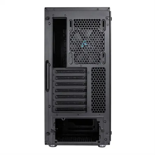 Fractal Design Meshify C (Dark TG) Gaming Case w/ Dark Tint Glass Window, ATX, Angular Mesh Front, High-airflow, 2 x 120mm Fans - HONORABLE VETERANS SOLUTIONS