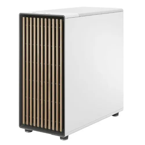 Fractal Design North XL Chalk White (TG Clear) Case w/ Clear Glass Window, E-ATX, 3 PWM Fans, USB-C, Oak Front - HONORABLE VETERANS SOLUTIONS