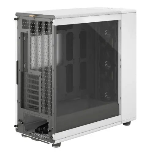 Fractal Design North XL Chalk White (TG Clear) Case w/ Clear Glass Window, E-ATX, 3 PWM Fans, USB-C, Oak Front - HONORABLE VETERANS SOLUTIONS