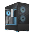 Fractal Design Pop Air RGB (Cyan Core TG) Gaming Case w/ Clear Glass Window, ATX, Hexagonal Mesh Front, Cyan Interior/Accents, 3 RGB Fans & ARGB Controller - HONORABLE VETERANS SOLUTIONS