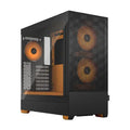 Fractal Design Pop Air RGB (Orange Core TG) Gaming Case w/ Clear Glass Window, ATX, Hexagonal Mesh Front, Orange Interior/Accents, 3 RGB Fans & ARGB Controller - HONORABLE VETERANS SOLUTIONS