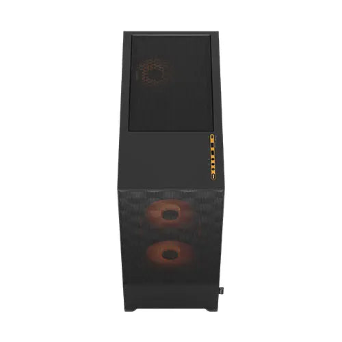 Fractal Design Pop Air RGB (Orange Core TG) Gaming Case w/ Clear Glass Window, ATX, Hexagonal Mesh Front, Orange Interior/Accents, 3 RGB Fans & ARGB Controller - HONORABLE VETERANS SOLUTIONS