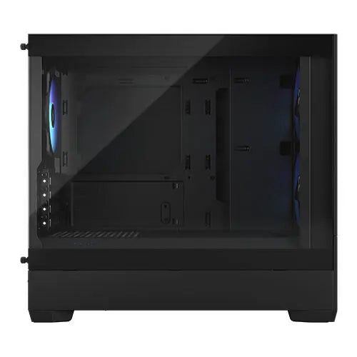 Fractal Design Pop Mini Air RGB (Black TG) Gaming Case w/ Clear Glass Window, Micro ATX, Hexagonal Mesh Front, 3 RGB Fans & ARGB Controller - HONORABLE VETERANS SOLUTIONS