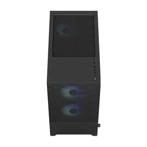 Fractal Design Pop Mini Air RGB (Black TG) Gaming Case w/ Clear Glass Window, Micro ATX, Hexagonal Mesh Front, 3 RGB Fans & ARGB Controller - HONORABLE VETERANS SOLUTIONS