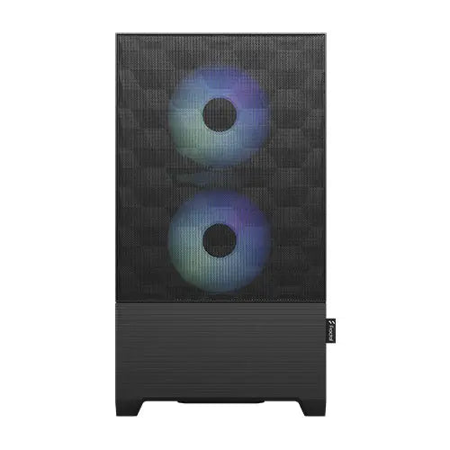 Fractal Design Pop Mini Air RGB (Black TG) Gaming Case w/ Clear Glass Window, Micro ATX, Hexagonal Mesh Front, 3 RGB Fans & ARGB Controller - HONORABLE VETERANS SOLUTIONS