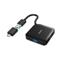 Hama External 4-Port USB 3.2 Gen 1 Hub, USB Powered, USB-A w/ USB-C Adapter - HONORABLE VETERANS SOLUTIONS