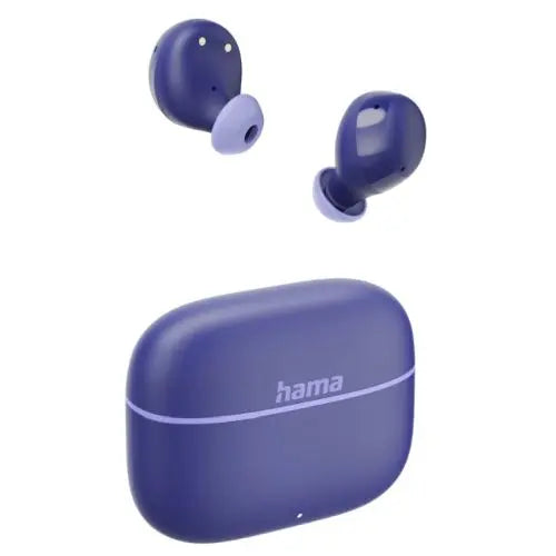 Hama (Freedom Buddy II) Bluetooth Earbuds True Wireless with Mic, Bass Boost, Touch/Voice Control, 20 Hour Battery, Charging/Carry Case, Blue - HONORABLE VETERANS SOLUTIONS