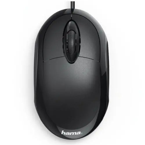 Hama MC-100 Compact Wired Optical Mouse, USB, 3 Buttons, Black - HONORABLE VETERANS SOLUTIONS