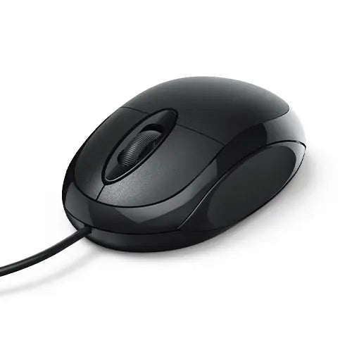 Hama MC-100 Compact Wired Optical Mouse, USB, 3 Buttons, Black - HONORABLE VETERANS SOLUTIONS