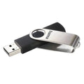 Hama Rotate 16GB USB 2.0 Memory Pen, Rotating Cap, Keyring, Black/Silver - HONORABLE VETERANS SOLUTIONS
