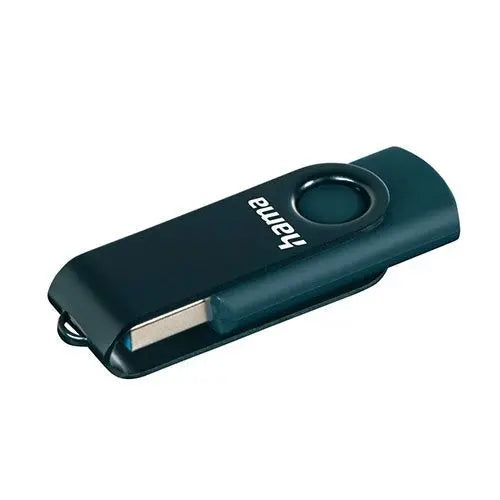 Hama Rotate 256GB USB 3.0 Memory Pen, Rotating Cap, Keyring, Petrol Blue - HONORABLE VETERANS SOLUTIONS