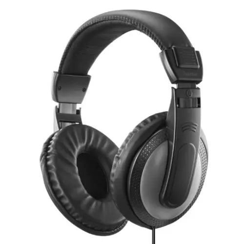 Hama (ShellTV II) Headphones, 3.5mm Jack (6.35mm Adapter), 40mm Drivers, 6m Cable, Padded Headband, Black/Dark Grey - HONORABLE VETERANS SOLUTIONS