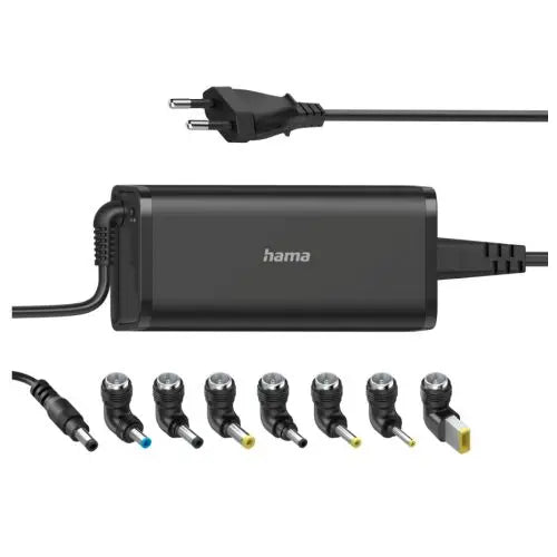 Hama Universal 90W EU Travel Notebook PSU, 15-19V, 8 Adapters, Hook & Cable Tie, *Euro Plug* - HONORABLE VETERANS SOLUTIONS