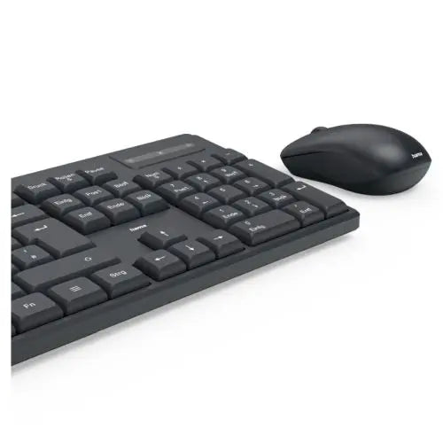 Hama WKM-100 Wireless Keyboard and Mouse Desktop Kit, Multimedia, Ambidextrous 1200 DPI Mouse, Black - HONORABLE VETERANS SOLUTIONS