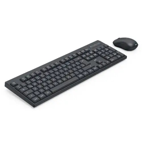 Hama WKM-100 Wireless Keyboard and Mouse Desktop Kit, Multimedia, Ambidextrous 1200 DPI Mouse, Black - HONORABLE VETERANS SOLUTIONS