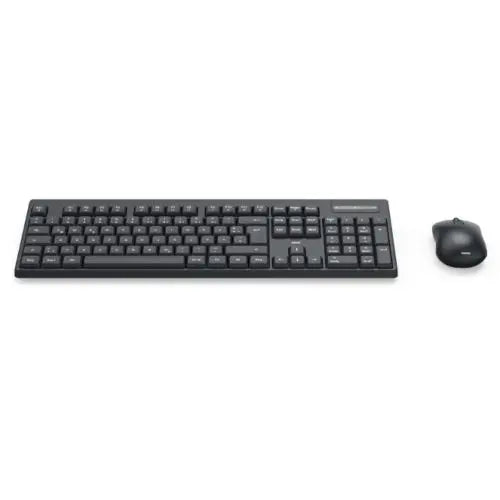 Hama WKM-100 Wireless Keyboard and Mouse Desktop Kit, Multimedia, Ambidextrous 1200 DPI Mouse, Black - HONORABLE VETERANS SOLUTIONS