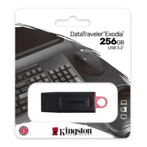 Kingston 256GB DataTraveler Exodia USB 3.2 Gen1 Memory Pen, Cap, Key Ring - HONORABLE VETERANS SOLUTIONS
