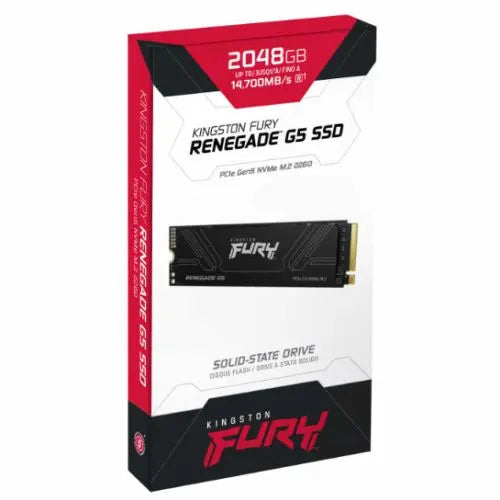 Kingston 2TB Fury Renegade G5 Gen5 M.2 NVMe SSD, M.2 2280, PCIe 5.0, 3D TLC NAND, R/W 14.7K/14K MB/s, 2.2M/2.2M IOPS - HONORABLE VETERANS SOLUTIONS