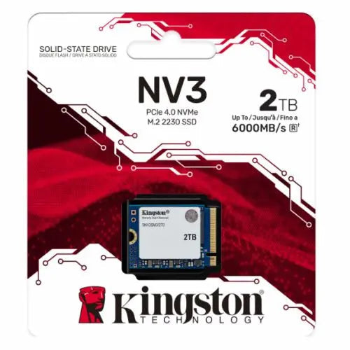 Kingston 2TB NV3 M.2 NVMe Gen4 SSD, M.2 2230, PCIe4, R/W 6000/5000 MB/s - HONORABLE VETERANS SOLUTIONS