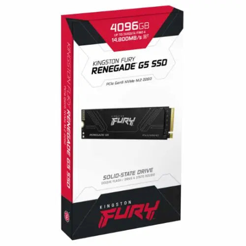 Kingston 4TB Fury Renegade G5 Gen5 M.2 NVMe SSD, M.2 2280, PCIe 5.0, 3D TLC NAND, R/W 14.8K/14K MB/s, 2.2M/2.2M IOPS - HONORABLE VETERANS SOLUTIONS