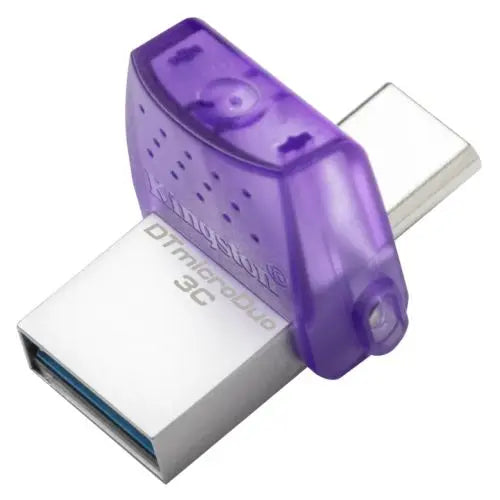 Kingston 64GB DataTraveler microDuo 3C USB-A & USB-C 3.2 Gen1 Memory Pen, Rotating Cap, 200MB/s - HONORABLE VETERANS SOLUTIONS