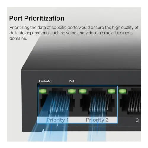 Mercusys (MS110P) 10-Port 10/100Mbps Desktop Switch with 8-Port PoE+, Metal Case - HONORABLE VETERANS SOLUTIONS