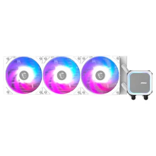 MSI MAG CORELIQUID A13 360mm Liquid CPU Cooler, 3x CycloBlade 7 ARGB PWM Fans, ARGB Cooling Block, White - HONORABLE VETERANS SOLUTIONS